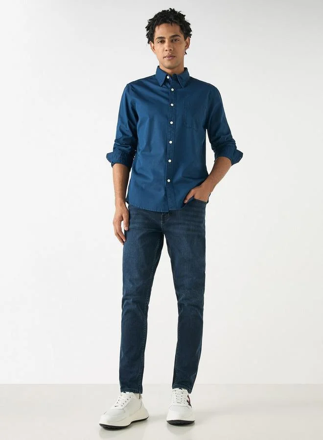 Lee Cooper Lee Cooper Regular Fit Shirt with Long Sleeves and Pocket