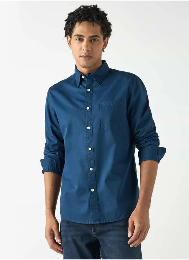 Lee Cooper Lee Cooper Regular Fit Shirt with Long Sleeves and Pocket