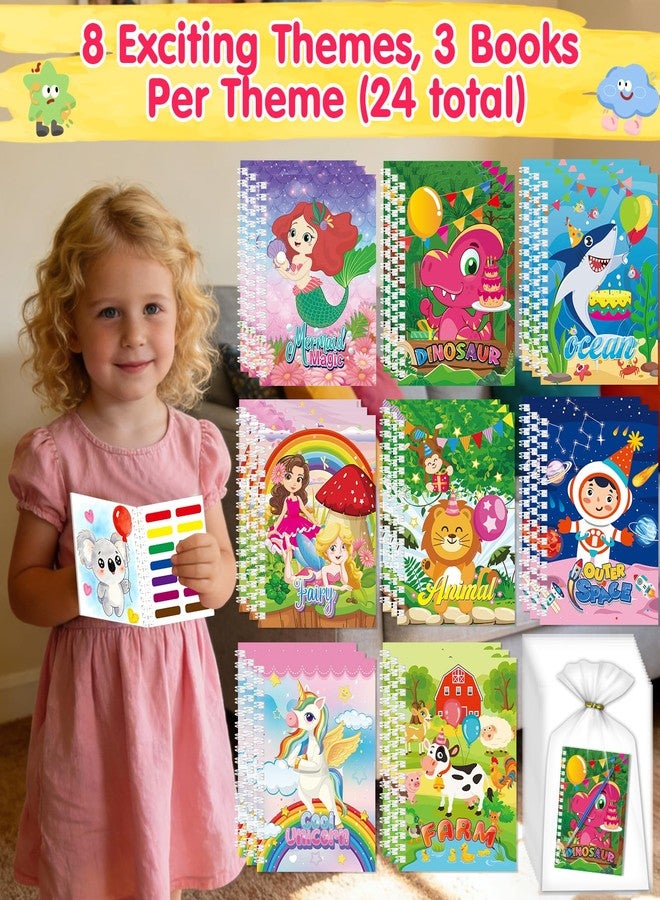 Kalysky 24Set Water Coloring Books Party Favors,Easter Basket Stuffers for Toddler,Bulk Mini Coloring Books for Kids Ages 4-8 8-12,Birthday Party Goodie Bags Stuffers Return Gifts Classroom Prizes - Image 4