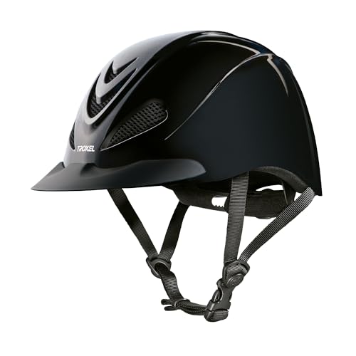 Troxel Liberty Ultralight Horse Riding Helmet, Low-Profile Adjustable Design, Safety Horseback Riding Gear, Large (7-1/4 - 7-1/2), Black - Image 1