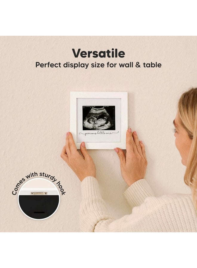 KeaBabies Baby Sonogram Picture Frame - Modern Ultrasound Frame for Mom to Be - Pregnancy Announcement Sonogram Photo Frames - Gender Reveal for Expecting Parents - First Time Dad Gifts (Alpine White) - Image 5