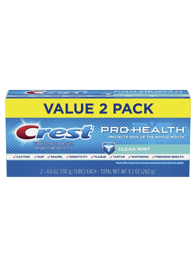 Crest Pro Health Clean Mint Toothpaste 4.6 Ounce (Twin Pack) (Packaging May Vary) - Image 1