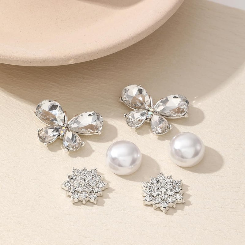 Putthipong Croc Charms Bling Shoe Charms Girly Designer Jewelry Shoe Decoration with Bling Chains Pearl Cute Bear Rhinestone Butterfly Flower for Women Girls Teens Adults Party Favors Birthday Gifts - Image 2