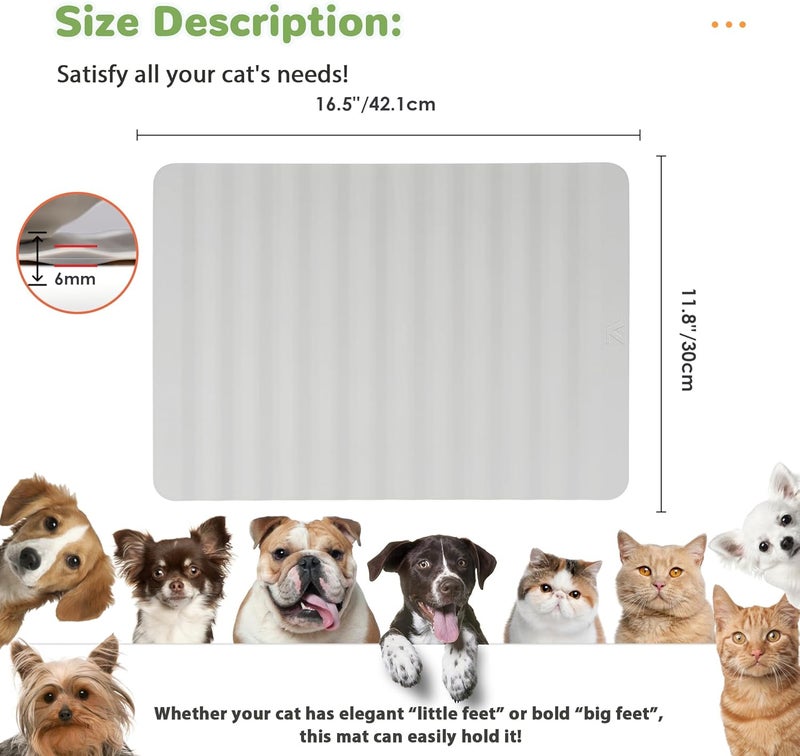 Li & Zhao Li&Zhao Dog Food Mat - Cat Food Mat Pet Food Mat Dog Bowl Mat Waterproof Pet Mats for Food And Water Dog Feeding Mat Dog Food Mats for Floors Waterproof - Image 4