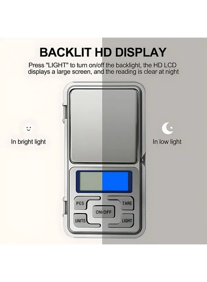 500g 0 01g Jewelry Scale High Precision Digital Scale Compact Lightweight Home Use - Image 2