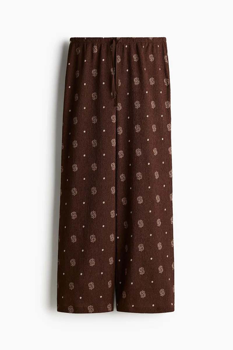 H&M Crinkled drawstring trousers