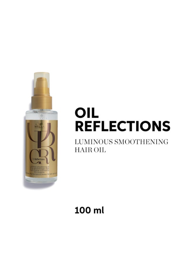 Wella Professionals Oil Reflections Luminous Smoothing Hair Oil - Versatile Styling For Glossy Finish With Macadamia And Avocado Oils (100 Ml) - Image 2