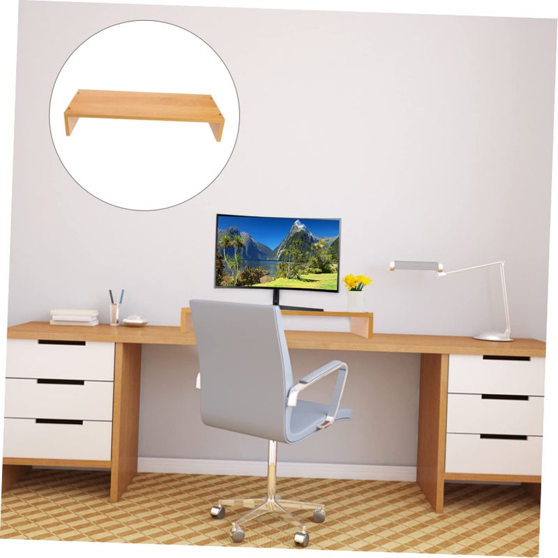 Multifunctional Monitor Stand Riser with Tablet Holder and Smooth Surface Desktop Organizer for Office Home - Image 5