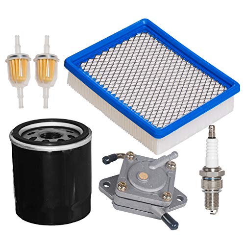 HIFROM Air Filter 1015426 with Fuel Pump 1014523 Oil Filter 1016467 Spark Plug Fuel Filter Kit Compatible with Club Car 4-cycle DS Gas Golf Cart Models 1992-Up 290FE 350FE Engine - Image 1