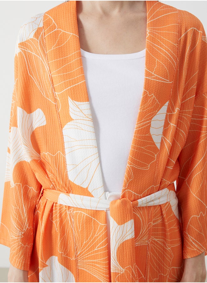 LC WAIKIKI - Shawl Collar Floral Oversize Women's Kimono - Image 1
