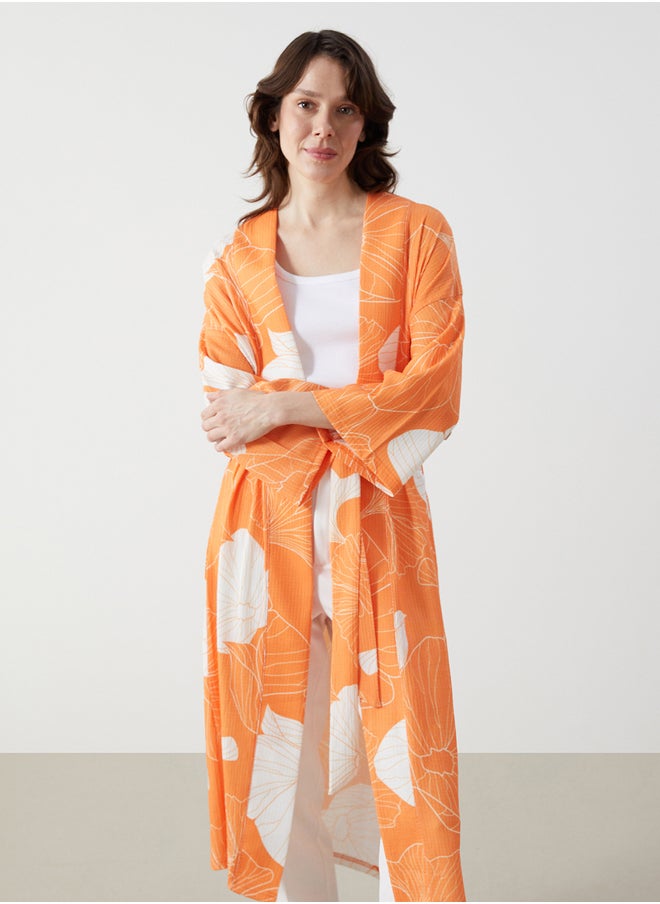 LC WAIKIKI - Shawl Collar Floral Oversize Women's Kimono - Image 1