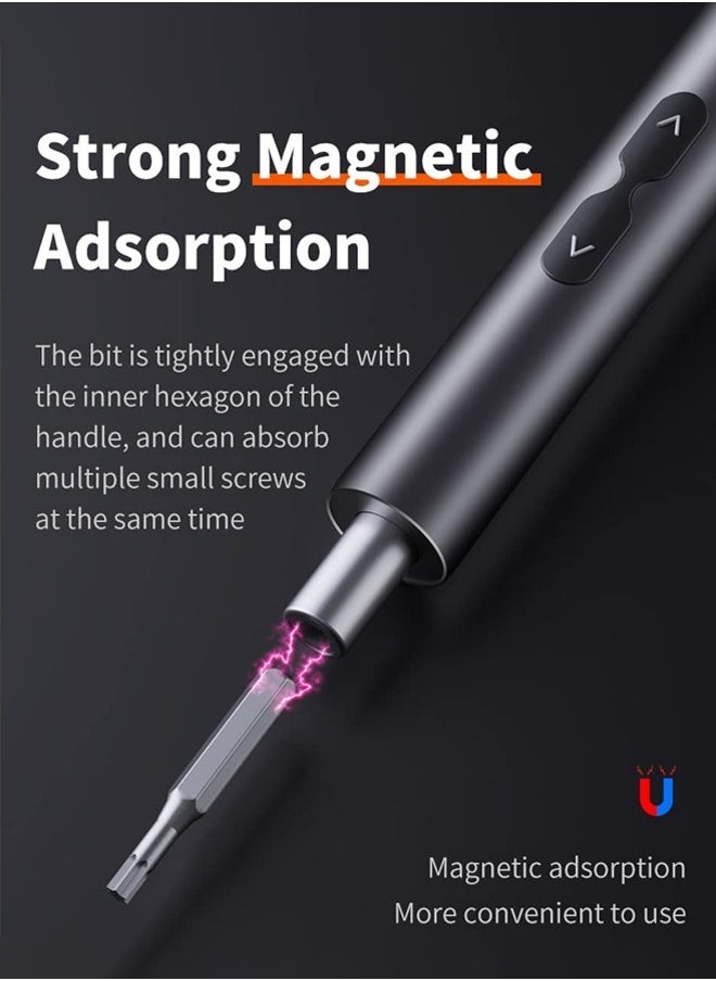 Arabest 62 In 1 Mini Electric Precision Screwdriver Set with 48 Magnetic Bits, Led Light, USB Charge, Fix Phone Laptop Toys Watch Camera  - Image 5