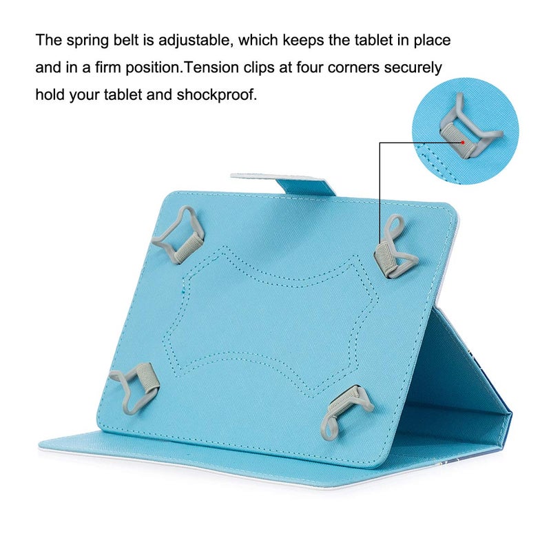 Newshine Universal Case for 6.5-7.5'' Tablet, Newshine Colorful Wallet Stand Cover for 7.0'' Samsung Galaxy Tablet, Amazon Kindle Fire 7/HDX 7 and Other Around 7 Inch Models - Blue Marble - Image 5
