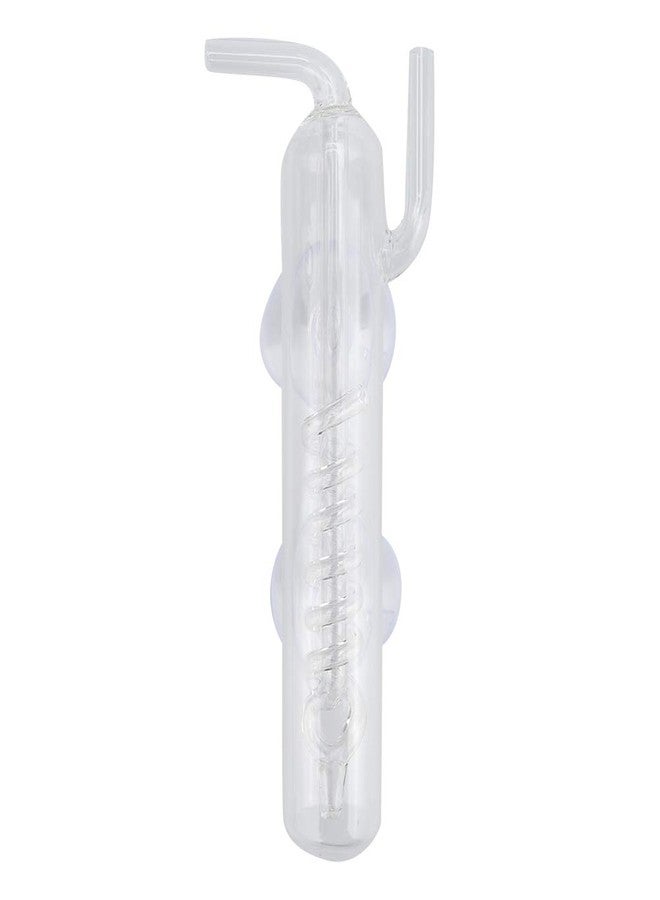 Mrisata Fish Bubbler Glass Spiral High 15x4.5x2.5cm High Transparent Crystal Glass Aquarium Bubble Counter Screw Fish Co2 External Bubble Gauge - Image 1