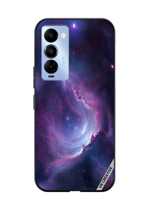 Protective Case Cover For Tecno Camon 18/18 P Galaxy With Colorful Nebula Design Multicolour