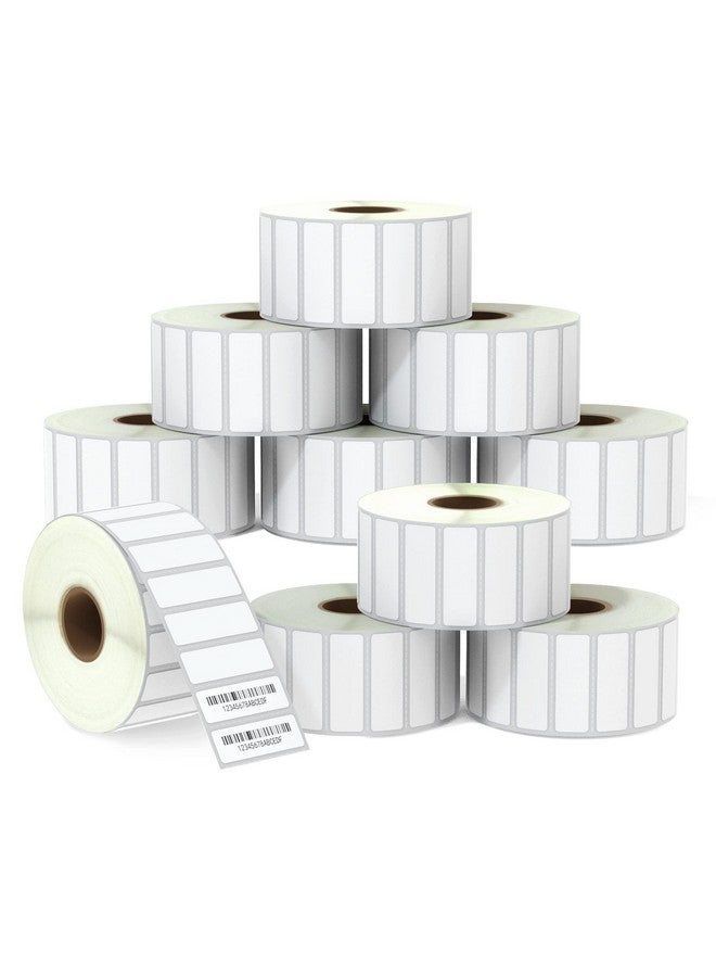 BETCKEY - 1.5" X 0.5" (38 Mm X 13 Mm) File Folder & Address Labels Compatible With Zebra & Rollo Label Printer,Premium Adhesive & Perforated [10 Rolls, 23500 Labels] - Image 1