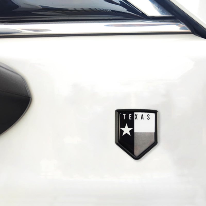 Overdecor Black Texas Flag Decal Stickers Car Emblem Texas Car Accessories Decorations Shield Flag Sticker Decals for Cars Truck Vehicles, 2 Pack - Image 5