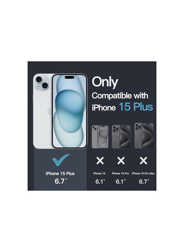 JETech Magnetic Case for iPhone 15 Plus 6.7-Inch Compatible with MagSafe Wireless Charging, Shockproof Phone Bumper Cover, Anti-Scratch Clear Back (Clear) - Image 3