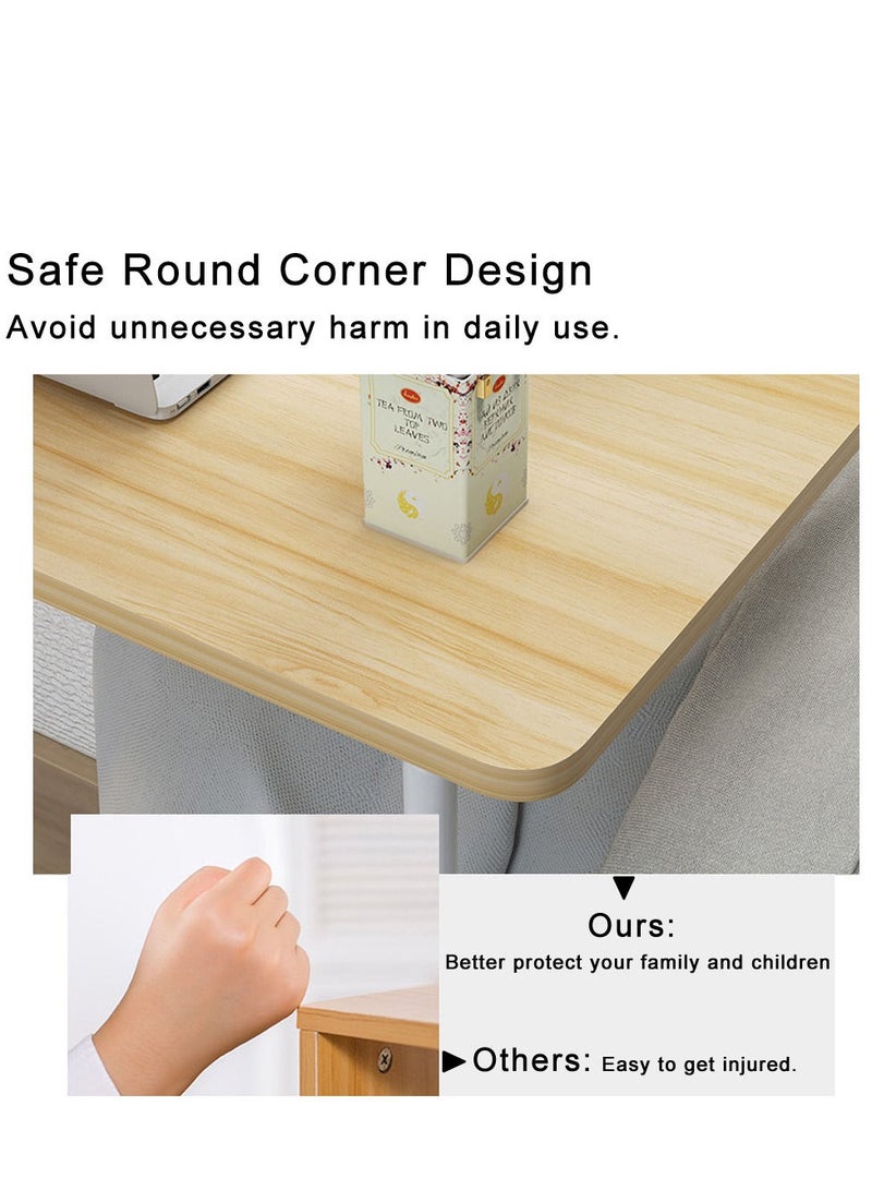 زويهاو طاولة جانبية قابلة للتعديل للكمبيوتر المحمول بجانب السرير بيج - Image 4