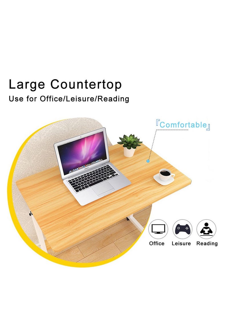 زويهاو طاولة جانبية قابلة للتعديل للكمبيوتر المحمول بجانب السرير بيج - Image 2