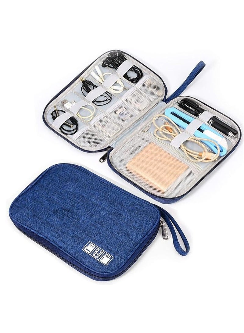 MORANO Travel Cable Organizer Bag, Electronic Accessories Storage, Portable Waterproof Double Layer Cable Organizer Bag - Image 1