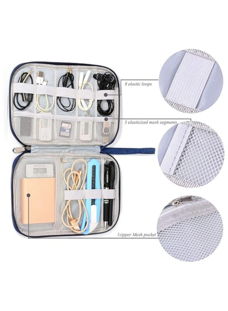 MORANO Travel Cable Organizer Bag, Electronic Accessories Storage, Portable Waterproof Double Layer Cable Organizer Bag - Image 2