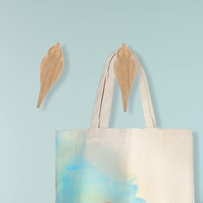 Wood Grain Handmade Wall Hook for Keys Towels Bags 4.1 Inch Bird Decor - Image 4
