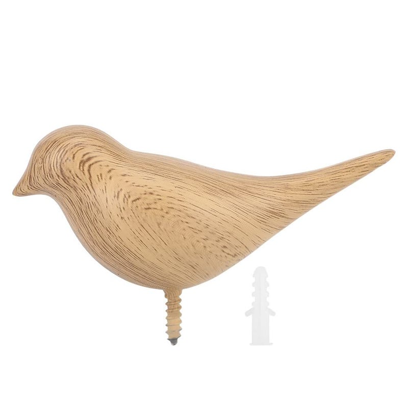 Wood Grain Handmade Wall Hook for Keys Towels Bags 4.1 Inch Bird Decor - Image 2