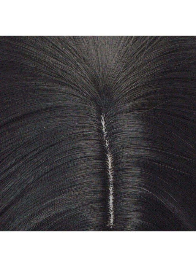 TSNOMORE Linda Wig for Women Short Black Synthetic Wigs with Glasses Halloween Costume Party Cosplay Wig - Image 5