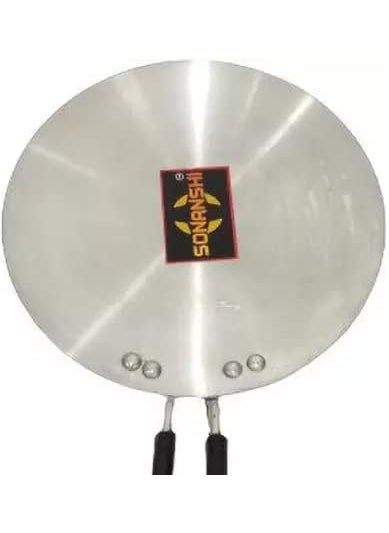 Sonanshi Sonanshi Aluminium Induction Base Tawa for Making Chapati/Roti/Dosa/Chilla/Paratha and Many More with Stainless Steel Handle  - Image 3