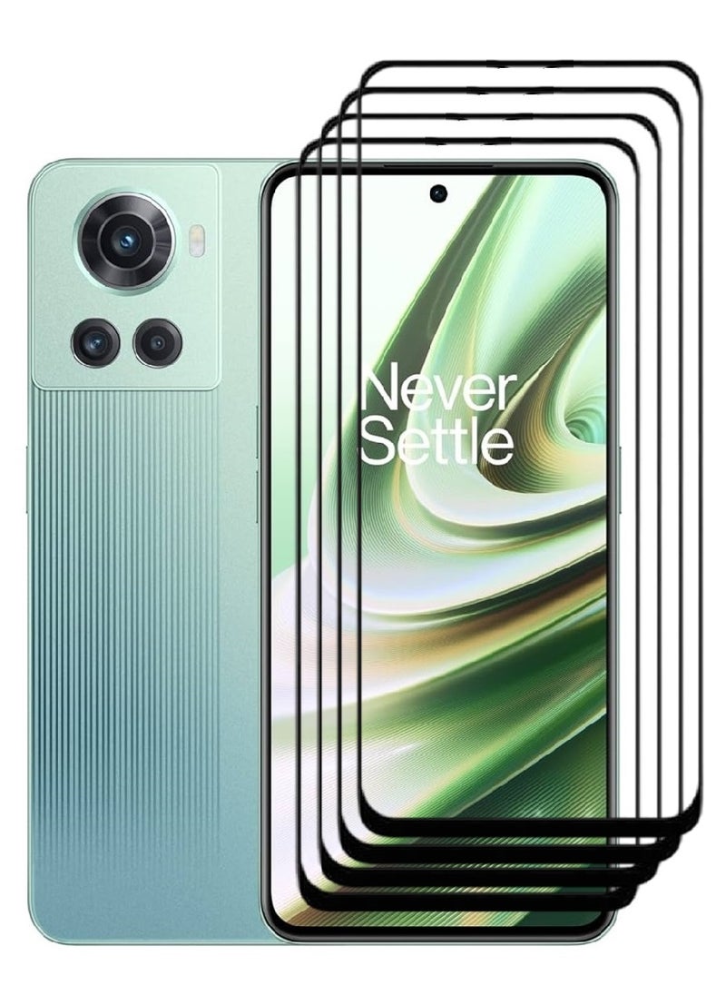 AINA 4 Pieces Tempered Glass Screen Protector 5D Designed For OnePlus 10R Full Glue Edge to Edge Full Screen Coverage And Bubble Free - Image 1