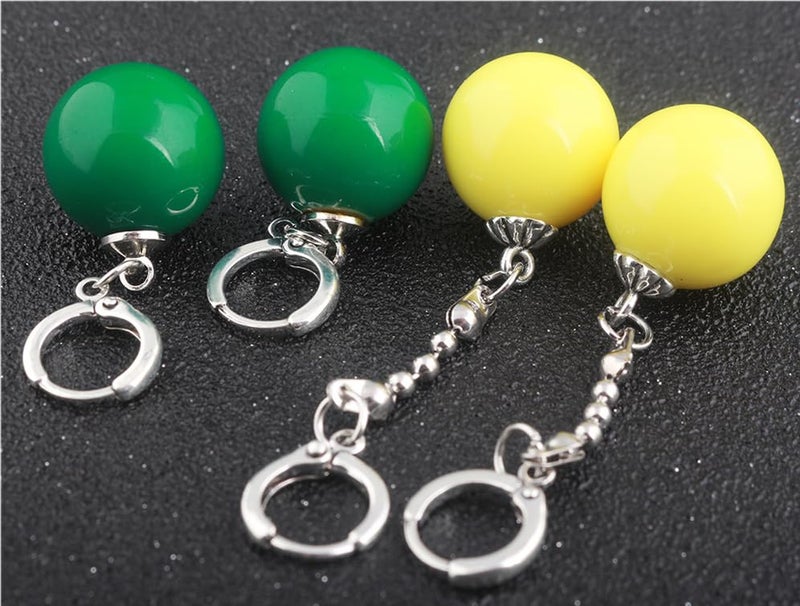JinYu 7 Set Anime Black Ring,Time Ring with Potara Earring Cosplay Prop Accessory - Image 2
