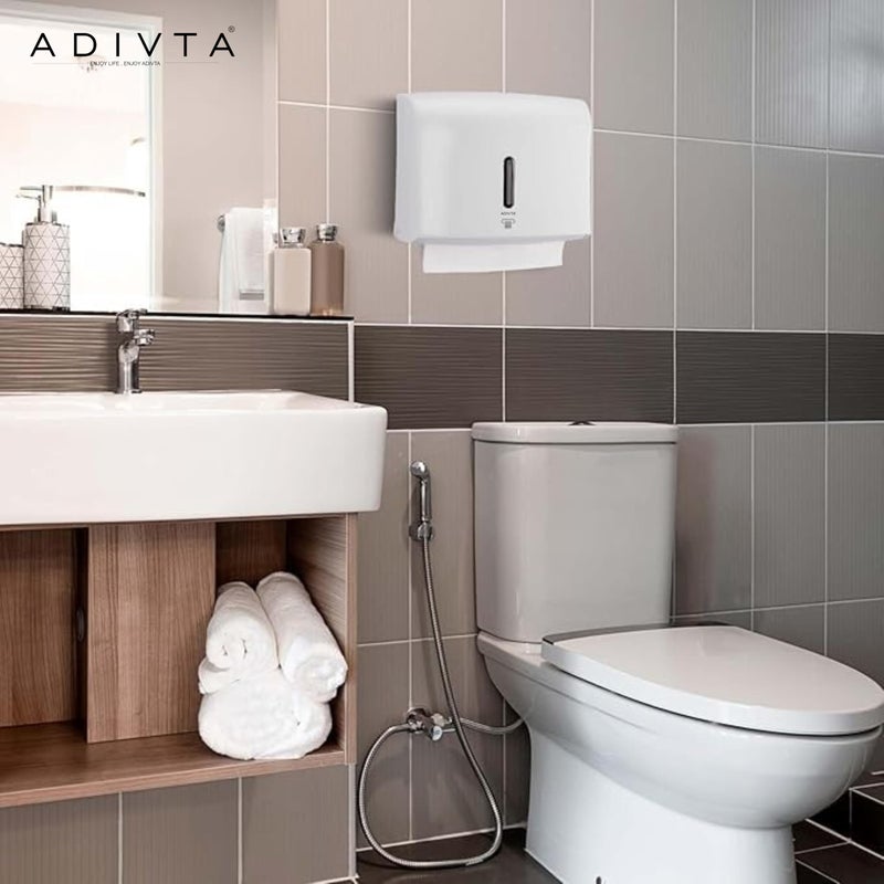 ADIVTA®، حامل ورق المرحاض المثبت على الحائط من ABS، موزع مناشف اليد، صندوق مناديل، حامل ورق المرحاض الأكريليكي. (2) - Image 3