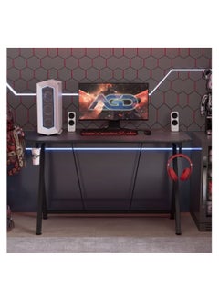 AGD Home Computer Desk with Headphone Hook and Cup Holder (Black)  - Image 4
