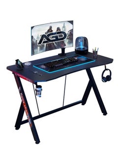 AGD Home Computer Desk with Headphone Hook and Cup Holder (Black)  - Image 3