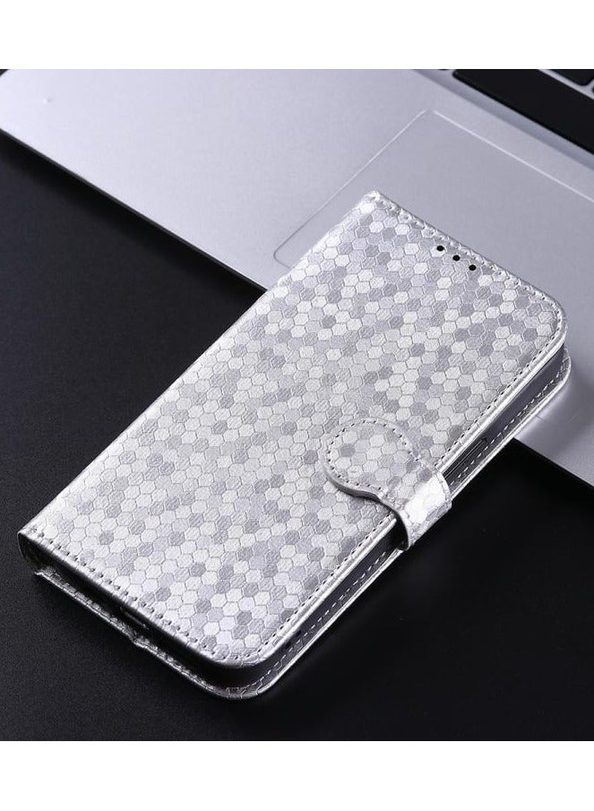 Nothing Phone 3a Pro Honeycomb Dot Texture Leather Phone Case(Silver)