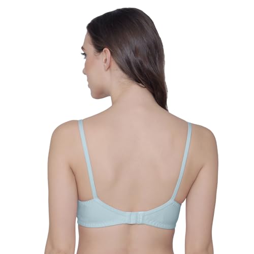 Kalyani Deepali Non Padded Cut & Sew Cups Everyday Lace Bra Sky Blue,Sky Blue_ Pack of 2 - Image 3