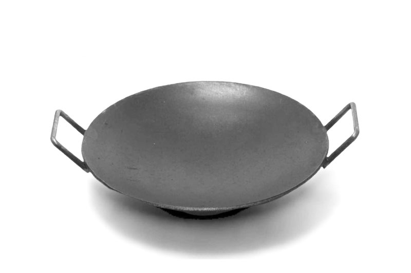 PRAGANIYA Pure Iron Appachatti/Appam Pan 100% Pure & Toxin-Free Super Smooth (Pre-Seasoned) (10" with Oil Spreader) - Image 3