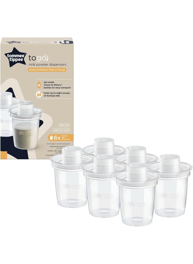 Tommee Tippee Closer to Nature Milk Powder Dispenser (Pack of 6) - Image 1