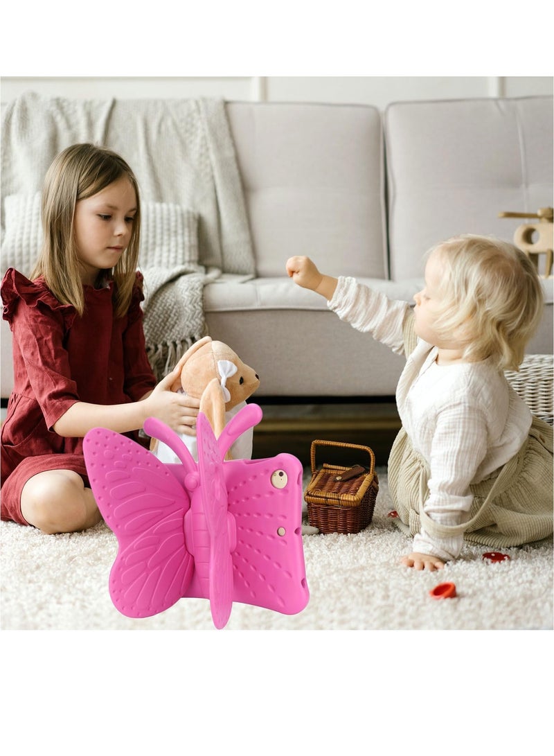 Kids iPad 6th Generation Case, iPad 5th Generation Case, iPad Air 2 Case Kids,Cute Butterfly Shockproof EVA Foam Super Protection Stand Cover for 9.7" iPad Air/Air 2 iPad 2017/2018 - Rose - Image 5