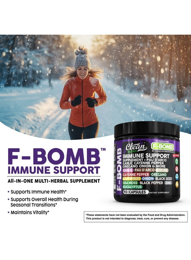 Clean Nutraceuticals دعم المناعة العضوي مع باو داركو والثوم والفلفل الحار والأوريجانو والزنجبيل والجريب فروت والبصل وبذور الكمون والطحالب البحرية والفلفل الأسود والزنك والأوكاليبتوس وفيتامين سي وفيتامين د والسورسيوب العضوي من كلين نوترا - Image 3