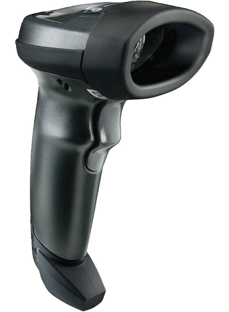 Zebra LI2208-SR7U2100SGW LI2208-SR Handheld Scanner in Black (with Stand) USB Kit: LI2208-SR00007ZZWW Scanner, CBA-U21-S07ZAR Shielded USB Cable, 20-61022-04R Stand Kit, LI2208-SR in Black with Stand, - Image 1