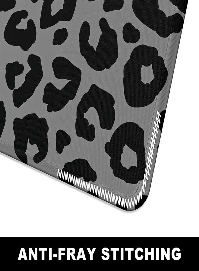 BOSOBO Extended Gaming Desk Mat, XXL Full Cover 31.5 x 11.8 Inches, Black Leopard Print - Image 5