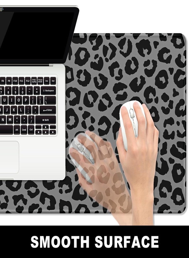 BOSOBO Extended Gaming Desk Mat, XXL Full Cover 31.5 x 11.8 Inches, Black Leopard Print - Image 3