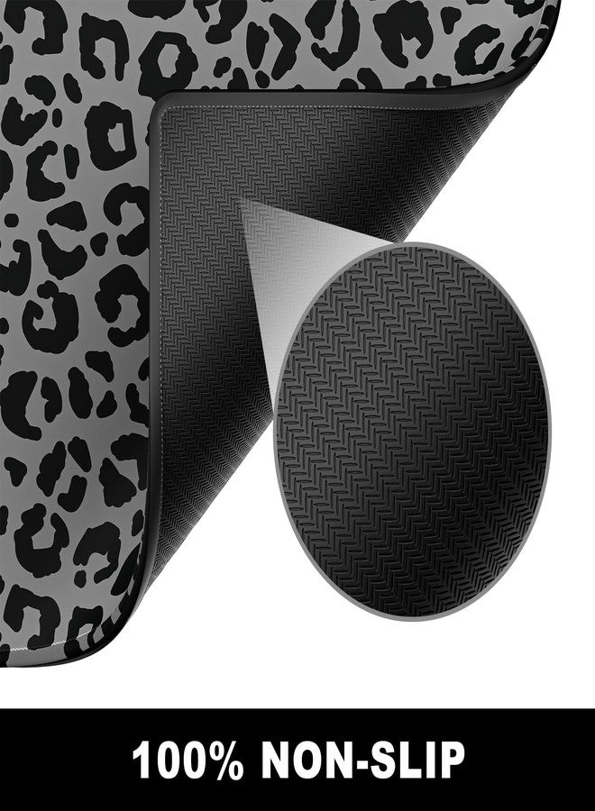 BOSOBO Extended Gaming Desk Mat, XXL Full Cover 31.5 x 11.8 Inches, Black Leopard Print - Image 4