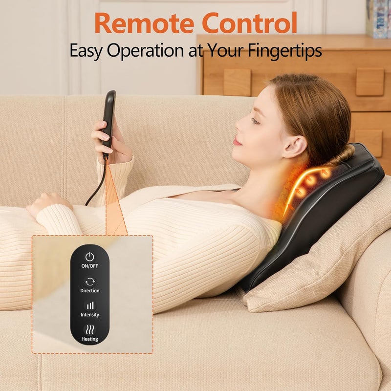 Neck and Back Massager with Heat - Shiatsu Shoulder Massager for Pain Relief - Image 4
