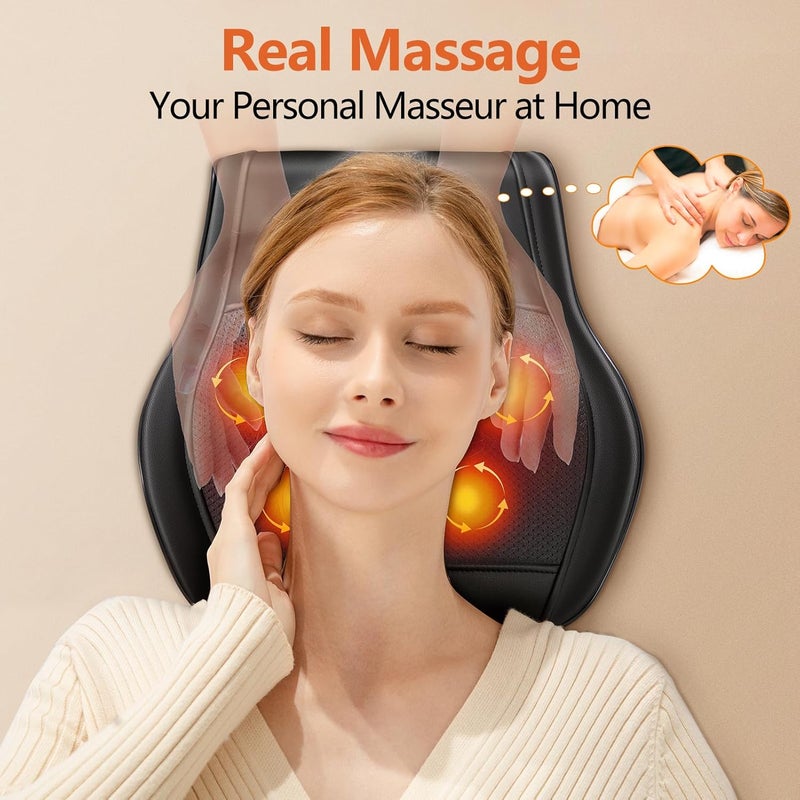 Neck and Back Massager with Heat - Shiatsu Shoulder Massager for Pain Relief - Image 3