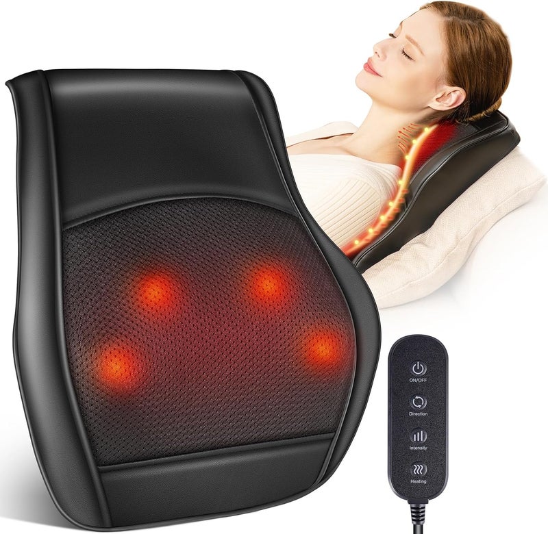 Neck and Back Massager with Heat - Shiatsu Shoulder Massager for Pain Relief - Image 1