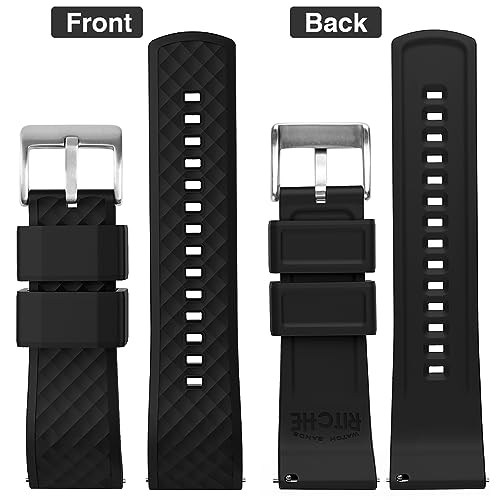 Ritche Christmas Gift 22mm Silicone Watch Band Compatible with Samsung Galaxy Watch 3 (45mm) Samsung Gear S3 Classic Watch Quick Release Rubber Watch Bands for Men Women, White Elephant Gifts, Stocking Stuffers for Men - Image 5