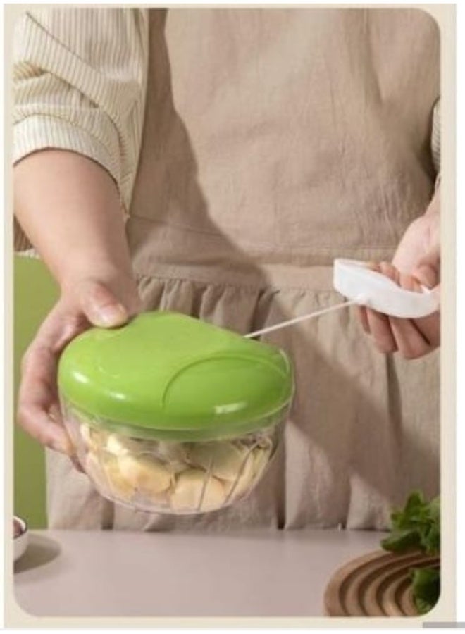 هراسه مفرمة طعام يدوية - مفرمة طعام يدوية بخيط وشفرات من الفولاذ المقاوم للصدأ، قاعدة مانعة للانزلاق، أداة مطبخ سهلة التنظيف - متعددة الألوان